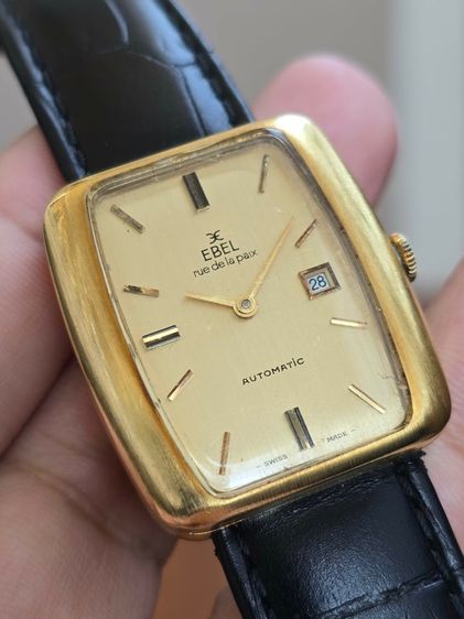 Vintage EBEL rue de la paix Tank 18k Solid Gold มีวันที่ ทรงTankใหญ่ ตัวเรือนทองคำแท้ 18k  รูปที่ 3
