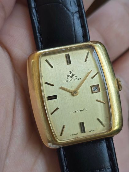 Vintage EBEL rue de la paix Tank 18k Solid Gold มีวันที่ ทรงTankใหญ่ ตัวเรือนทองคำแท้ 18k 
