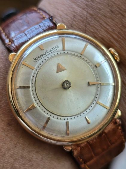 Vintage Jaeger Lecoultre Mystery Dial 18k Rose Gold หน้าปัดหายาก เข็ม ชม.ซ่อน ตัวเรือนทองคำแท้ 18k  รูปที่ 4