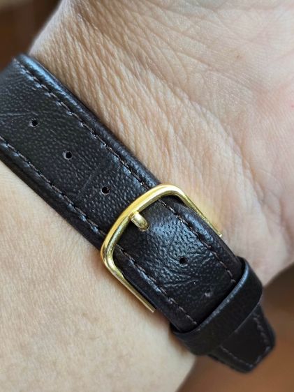 Vintage Baume  Mercier Geneve Diamond 18k Solid Gold ขอบเพชรแท้32เม็ดรวม 0.64กะรัต หน้าปัดลายผ้าทอง ตัวเรือนทองคำแท้ 18k  รูปที่ 13