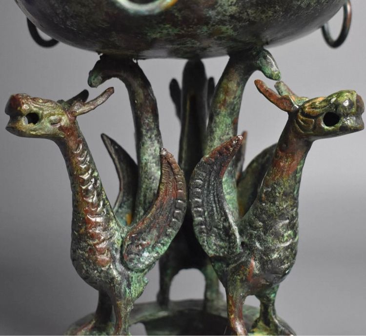 ✨กระถางธูปสำริดสไตล์ราชวงศ์โจวโบราณของจีน )  รูปที่ 3