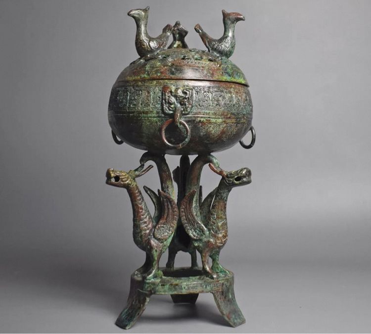 ✨กระถางธูปสำริดสไตล์ราชวงศ์โจวโบราณของจีน )  รูปที่ 2