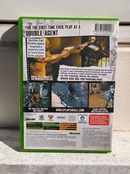Tom Clancy’s Splinter Cell Double Agent – Original Xbox แผ่นแท้ สภาพดี รูปที่ 2