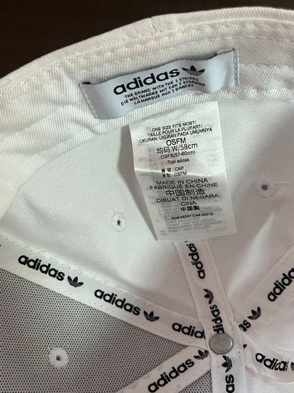 Adidas Originals หมวกแก็ปสีขาว ขนาด 57-60cm. รูปที่ 6