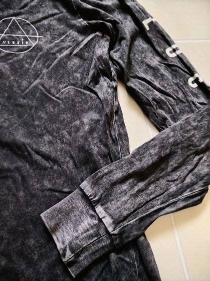 LUCID เสื้อยืดแขนยาวดำฟอกขายถูก​ รูปที่ 5