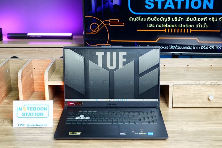 วินโดว์ 16 กิกะไบต์ ไม่ใช่ Asus TUF Gaming F17 i5-12500H RTX3050(4GB) Ram16 SSD512 จอ17.3 144Hz จอใหญ่ภาพสวย สเปคแรง คีย์บอร์ดRGB เครื่องพร้อมใช้งาน ราคาสุดคุ้มเพียง 1