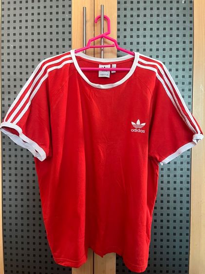เสื้อ Adidas Adicolor Classics 3-Stripes สีแดง 2XL (มือสอง)