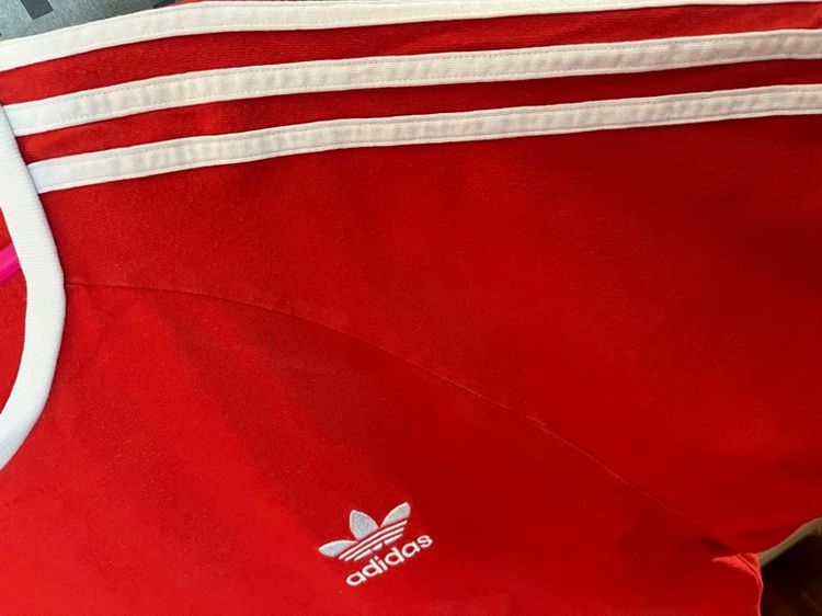 เสื้อยืด Adidas Adicolor Classics 3-Stripes สีแดง 2XL (มือสอง) รูปที่ 2