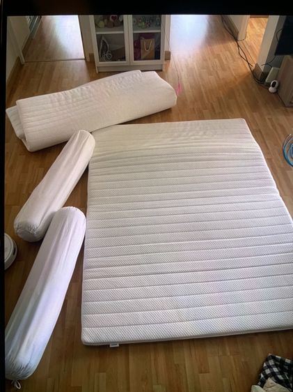 ส่งต่อ NISSEHOLM เบาะรองนอน IKEA สีขาว 2อัน ขนาด150×200 ซม 