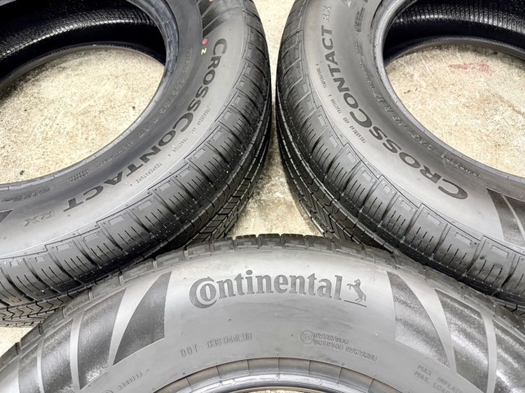 ยางถอดป้ายแดงขอบ 17” ยี่ห้อ CONTINENTAL ขนาด 265-65R17 ปี 25 ตุ่มหน้ายางยังอยู่ครบ