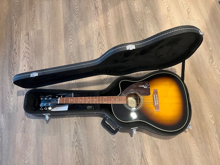 กีต้าร์โปร่งไฟฟ้า เสียงดี พร้อมเคสแข็ง รูปที่ 6