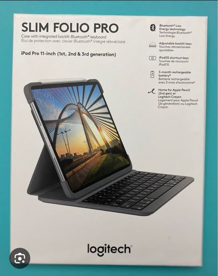 Logitech slim folio Pro keyboard case for iPad Pro 11inch gen1 2 3