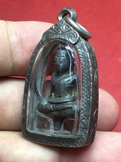 พระยอดธงอยุธยาสัมริดเงินเลี่ยมเงิน รูปที่ 3