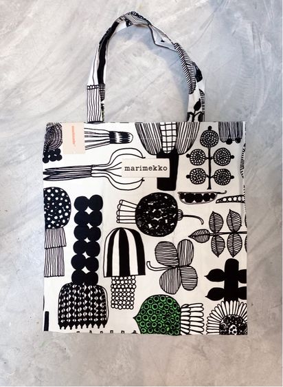หญิง ขาว กระเป๋าผ้าสะพายข้าง marimekko