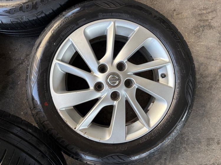 ล้อแม็กขอบ16 NISSAN SYLPHY มีรอยตามการใช้งาน พร้อมยางDUNLOP195-60-16 ปี22 ปีแท้ รูปที่ 3