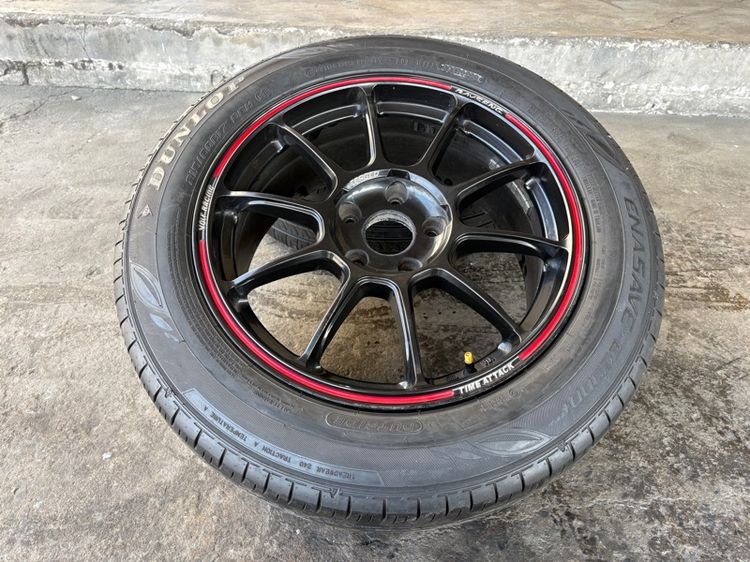 ล้อแม็กขอบ17 5รู114 กว้าง7.5 ออฟ35 มีรอยตามการใช้งาน พร้อมยางDUNLOP215-60-17 ปี23 ปีแท้ (2วง)  รูปที่ 3