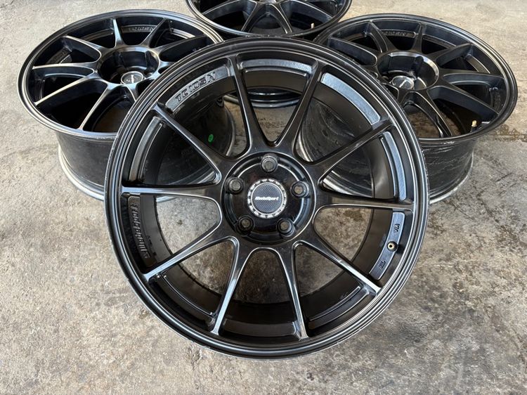 ล้อแม็กขอบ18 TC105N สีดำ 5รู114 กว้าง8.5 ออฟ35 มีรอยตามการใช้งาน  รูปที่ 2