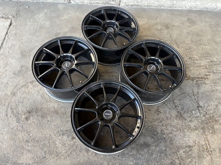 ล้อแม็กขอบ18 TC105N สีดำ 5รู114 กว้าง8.5 ออฟ35 มีรอยตามการใช้งาน  รูปที่ 3