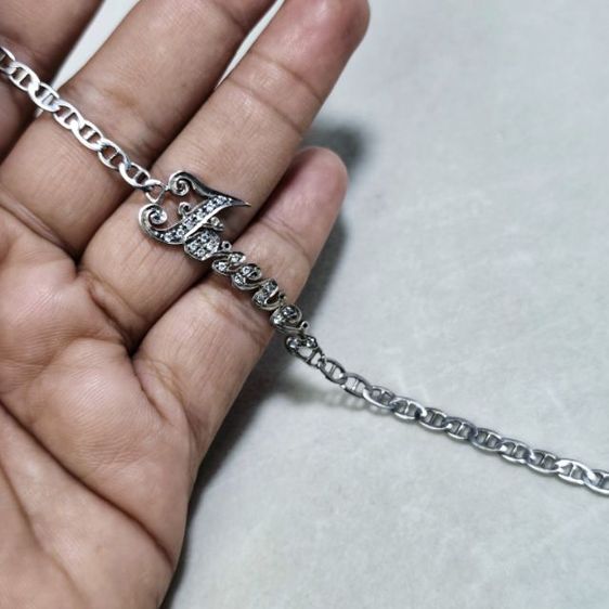 🔖ข้อมือเงินแท้925 ฝังเพชรเหลี่ยมสวยวิ้ง ของจริงสวยมาก งานจากต่างประเทศ รูปที่ 2