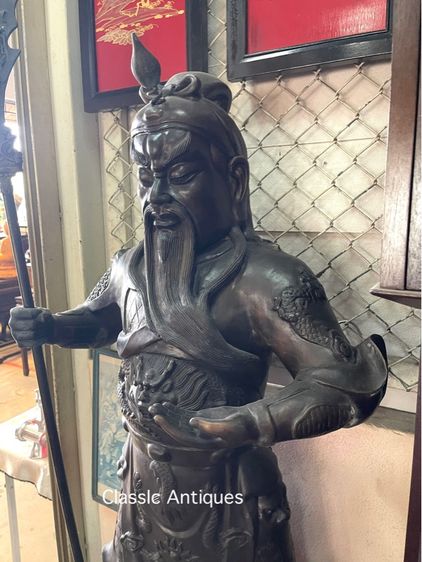 เทพเจ้า กวนอู ทองเหลือง องค์ใหญ่สะสม รูปที่ 10