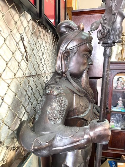 เทพเจ้า กวนอู ทองเหลือง องค์ใหญ่สะสม รูปที่ 12