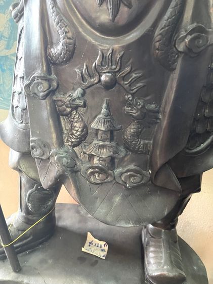 เทพเจ้า กวนอู ทองเหลือง องค์ใหญ่สะสม รูปที่ 9