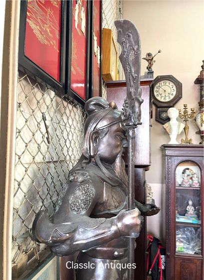 เทพเจ้า กวนอู ทองเหลือง องค์ใหญ่สะสม รูปที่ 11