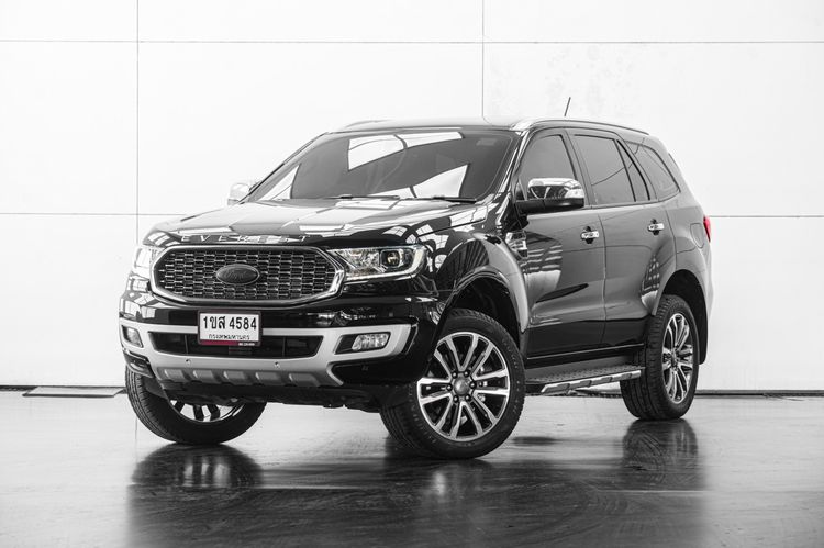 Ford Everest 2021 2.0 Titanium Plus 4WD Utility-car ดีเซล ไม่ติดแก๊ส เกียร์อัตโนมัติ ดำ รูปที่ 2
