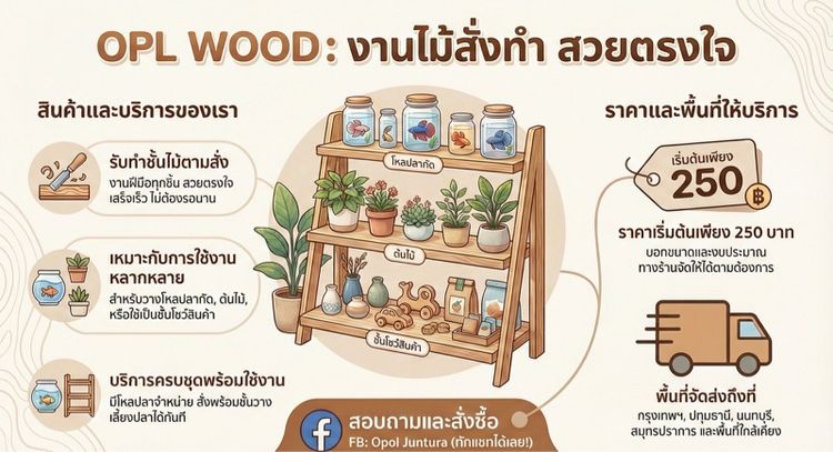 ชั้นไม้วางโหลปลากัด และอื่นๆ รูปที่ 13