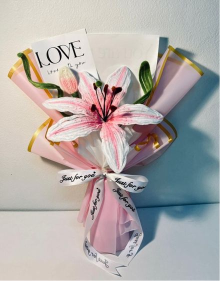 ช่อดอกไม้ลวดกำมะหยี่ รับปริญญา ปัจฉิม วาเลนไทน์