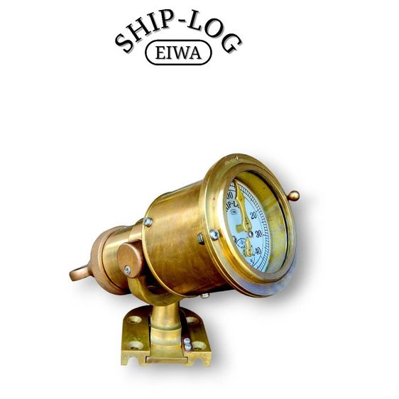 EIWA SEIKO MARINE SHIP-LOG เครื่องมือใช้วัดความเร็วระยะทางเรือโบราณ ทองเหลืองแท้ เก่าเก็บ สำหรับนักสะสม รูปที่ 5