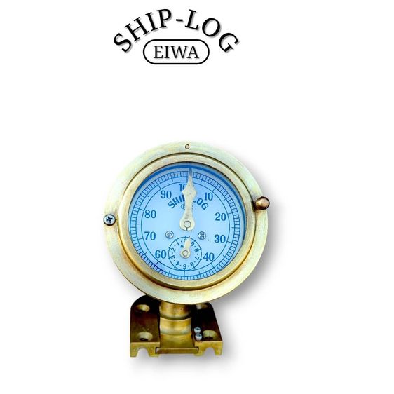 อื่นๆ EIWA SEIKO MARINE SHIP-LOG เครื่องมือใช้วัดความเร็วระยะทางเรือโบราณ ทองเหลืองแท้ เก่าเก็บ สำหรับนักสะสม