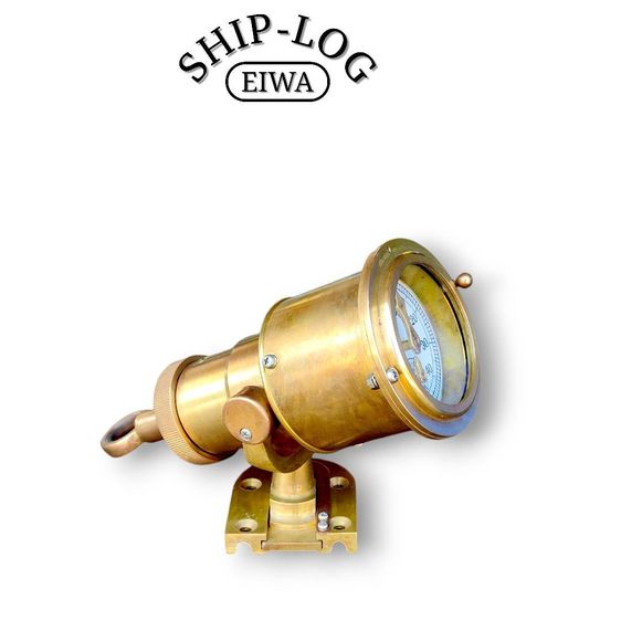EIWA SEIKO MARINE SHIP-LOG เครื่องมือใช้วัดความเร็วระยะทางเรือโบราณ ทองเหลืองแท้ เก่าเก็บ สำหรับนักสะสม รูปที่ 2