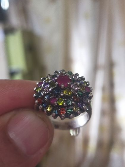 แหวนนพเก้าพลอยแท้ใช้เสริมดวงเพิ่มวาสนา รูปที่ 3