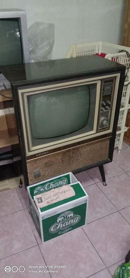 TV SHARP ตู้ไม้ retro 