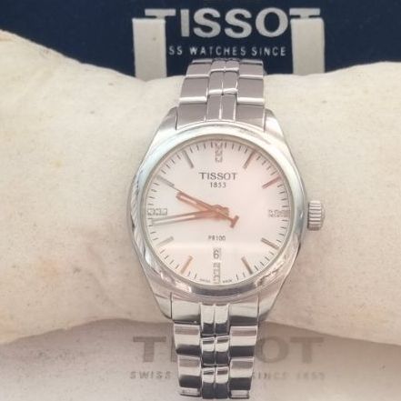 หลักเพชรสวิส(Swiss made) นาฬิกา tisso Lady PR 100 หลักเพชรแท้ ครบยกกล่อง ออกห้าง เกือบ 20,000 บาท ส่งต่อราคาเบาๆ 6,500 บาทครับ ได้นาฬิกาสวิสแท้ๆ รูปที่ 7