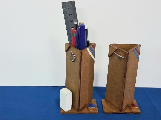 กล่องใส่เครื่องเขียน ปากกา ดินสอ ไม้บรรทัด กรรไกร  คัตเตอร์ รุ่น Bx-2 รูปที่ 6