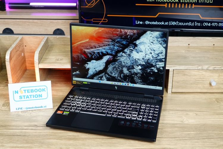 Acer Nitro 16 Ryzen7-7840HS RTX4050(6GB) Ram16 SSD512 จอ16 WUXGA 165Hz เกมมิ่งสเปคสูง คีย์บอร์ดไฟRGB เครื่องพร้อมใช้งาน  รูปที่ 4