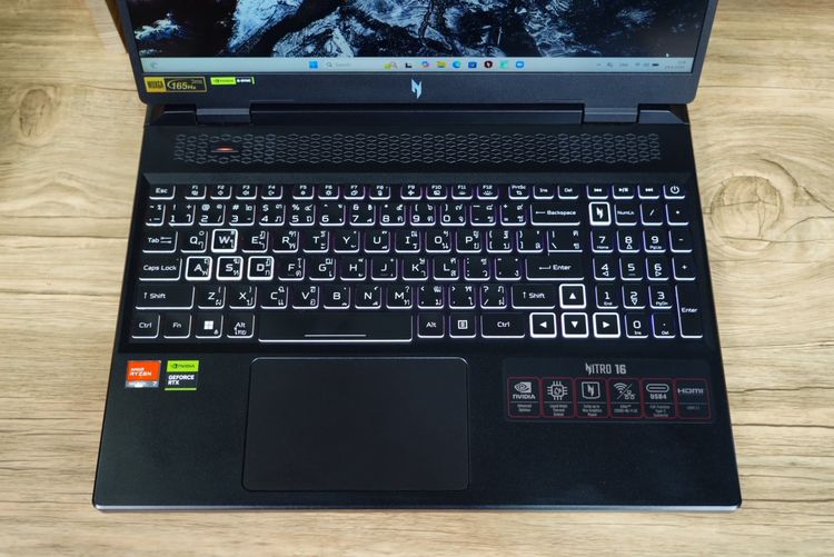 Acer Nitro 16 Ryzen7-7840HS RTX4050(6GB) Ram16 SSD512 จอ16 WUXGA 165Hz เกมมิ่งสเปคสูง คีย์บอร์ดไฟRGB เครื่องพร้อมใช้งาน  รูปที่ 5