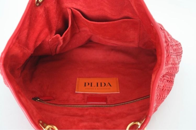 Dior Soft Woven Medium Red Tote 1017  รูปที่ 5