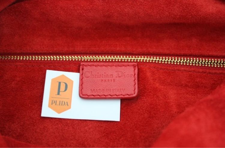 Dior Soft Woven Medium Red Tote 1017  รูปที่ 6
