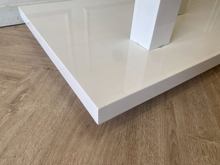 โต๊ะกลาง ท็อปกระจก ขาสเเตนเลส สีขาว รูปที่ 7