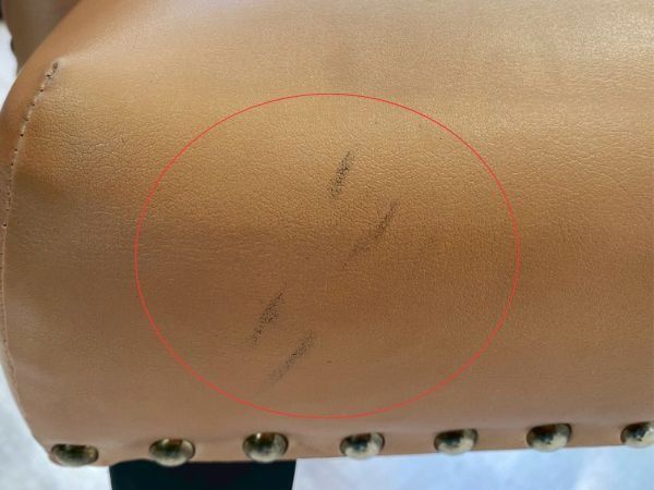 เก้าอี้ ขาไม้ เบาะหนัง ดึงกระดุม สีโรสโกลด์ รูปที่ 11