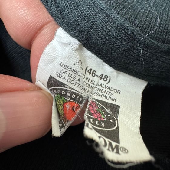 เสื้อยืดกระเป๋าริม 90s Fruit​ of the​ Loom​ Size L รูปที่ 6