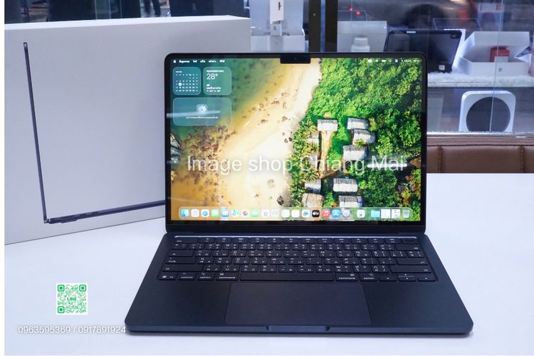 MacBook Air 13" M4 2025 256GB Midnight ครบกล่อง ประกันถึง 9 มิถุนายน 2569