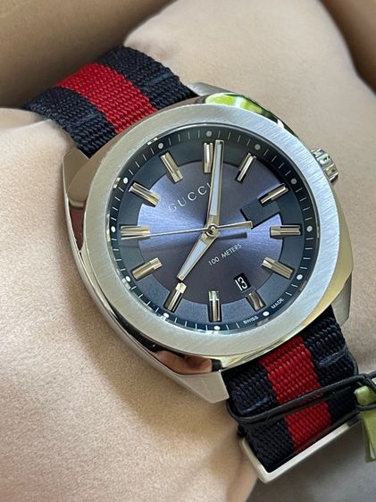 GUCCI GG2570 Blue Dial 41 mm Blue and Red Nylon Watch YA142303