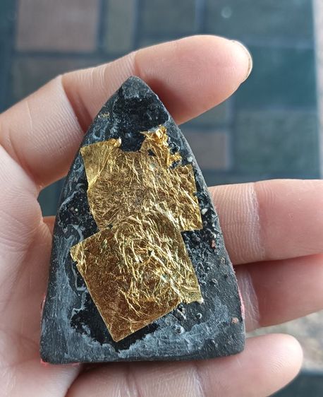 พระเก่าด้านหลังปิดทอง 1 องค์ รูปที่ 8