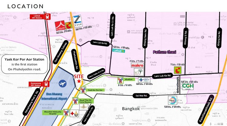 (เจ้าของขายเอง) ขายที่ดิน 11 ไร่ ติดถนนพหลโยธิน ใกล้รถไฟฟ้าสายสีเขียว มีตลาดล้อมรอบ รูปที่ 3