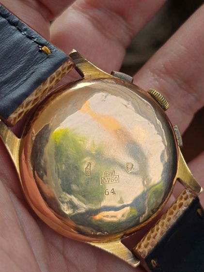 Rare Vintage Chronographe Suisse Antimagnetique Black Dial 18k Rose Gold  ฟังชั่นท๊อป จับเวลาได้ 45นาที ต่างจากรุ่นวินเทจปกติ รูปที่ 7