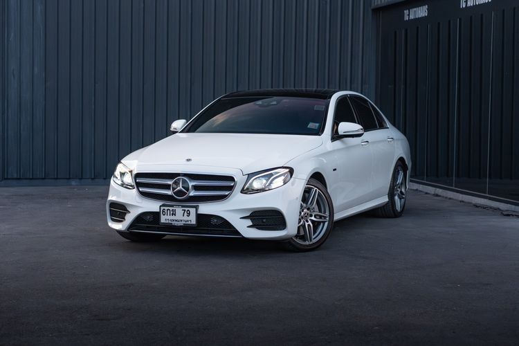 Mercedes-Benz E-Class 2019 E350 Sedan ปลั๊กอินไฮบริด (PHEV) ไม่ติดแก๊ส เกียร์อัตโนมัติ ขาว รูปที่ 3